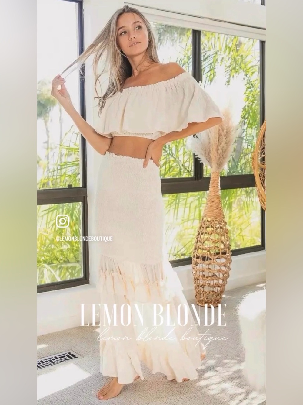 🖤 The Amalfi Coast Cream Maxi Set